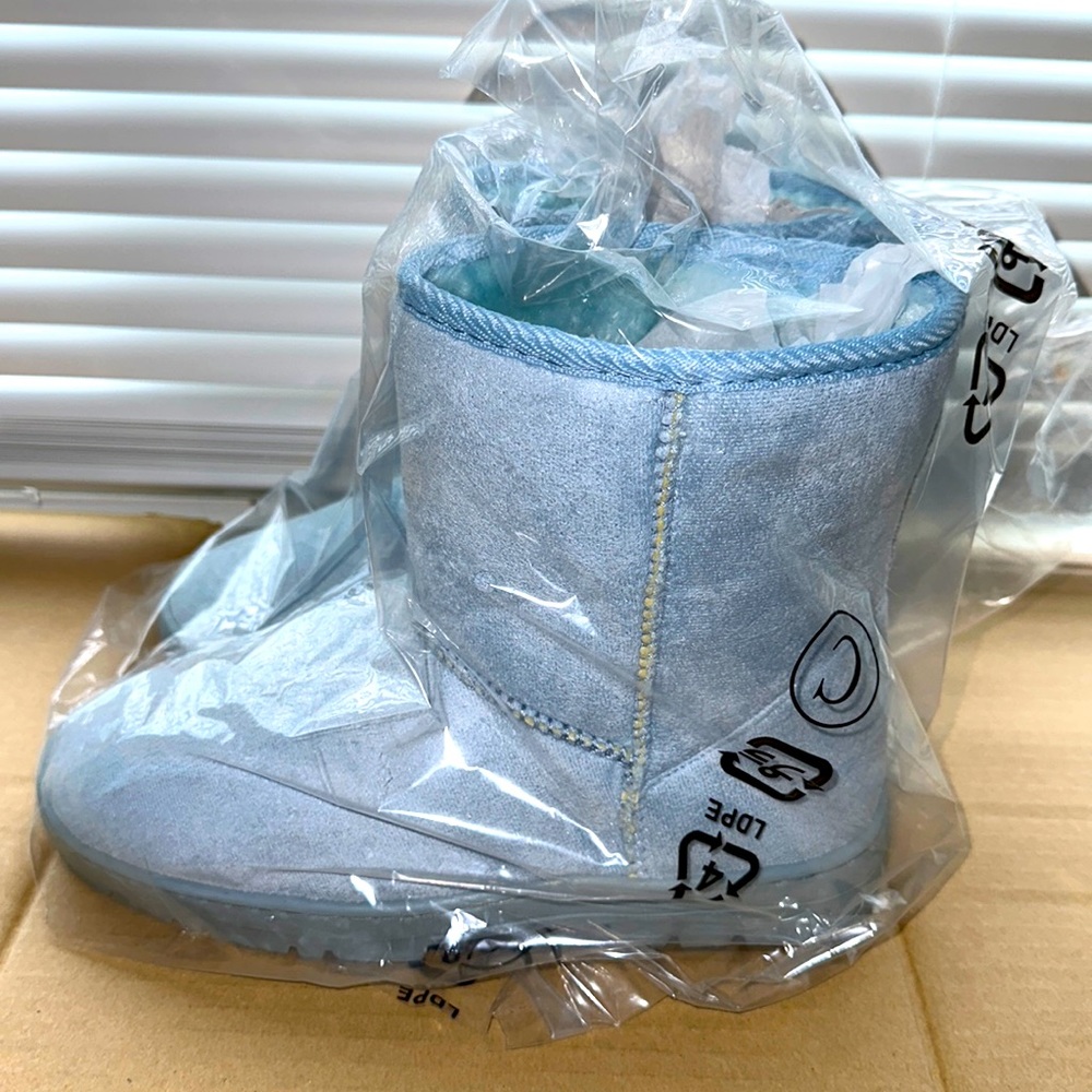 Light Blue Snow Boots